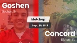 Matchup: Goshen  vs. Concord  2019