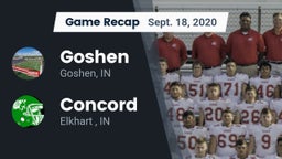 Recap: Goshen  vs. Concord  2020