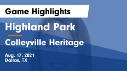 Highland Park  vs Colleyville Heritage  Game Highlights - Aug. 17, 2021