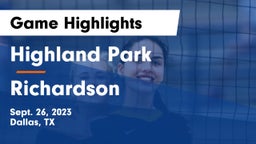 Highland Park  vs Richardson  Game Highlights - Sept. 26, 2023