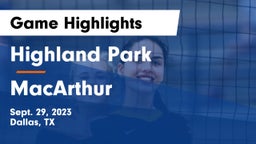 Highland Park  vs MacArthur  Game Highlights - Sept. 29, 2023