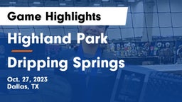 Highland Park  vs Dripping Springs  Game Highlights - Oct. 27, 2023