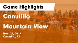 Canutillo  vs Mountain View  Game Highlights - Nov. 21, 2019