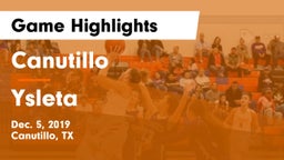 Canutillo  vs Ysleta  Game Highlights - Dec. 5, 2019