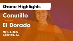 Canutillo  vs El Dorado  Game Highlights - Nov. 4, 2022