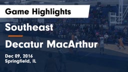 Southeast  vs Decatur MacArthur Game Highlights - Dec 09, 2016