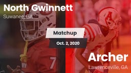 Matchup: North Gwinnett High vs. Archer  2020