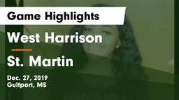 West Harrison  vs St. Martin Game Highlights - Dec. 27, 2019