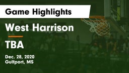 West Harrison  vs TBA Game Highlights - Dec. 28, 2020