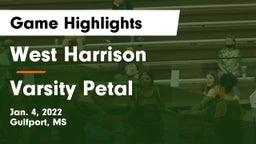 West Harrison  vs Varsity Petal Game Highlights - Jan. 4, 2022