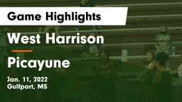 West Harrison  vs Picayune  Game Highlights - Jan. 11, 2022