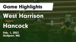 West Harrison  vs Hancock  Game Highlights - Feb. 1, 2022