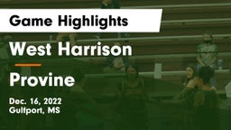 West Harrison  vs Provine  Game Highlights - Dec. 16, 2022