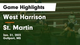 West Harrison  vs St. Martin  Game Highlights - Jan. 31, 2023