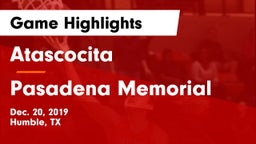 Atascocita  vs Pasadena Memorial  Game Highlights - Dec. 20, 2019
