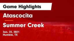 Atascocita  vs Summer Creek  Game Highlights - Jan. 23, 2021