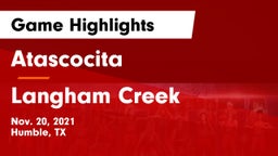 Atascocita  vs Langham Creek  Game Highlights - Nov. 20, 2021