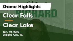 Clear Falls  vs Clear Lake  Game Highlights - Jan. 10, 2020