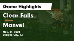 Clear Falls  vs Manvel  Game Highlights - Nov. 24, 2020