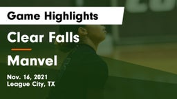 Clear Falls  vs Manvel  Game Highlights - Nov. 16, 2021