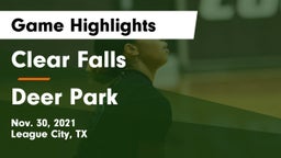 Clear Falls  vs Deer Park  Game Highlights - Nov. 30, 2021