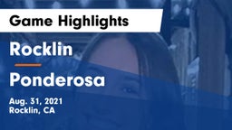 Rocklin  vs Ponderosa  Game Highlights - Aug. 31, 2021