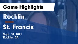 Rocklin  vs St. Francis  Game Highlights - Sept. 18, 2021