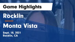 Rocklin  vs Monta Vista  Game Highlights - Sept. 18, 2021