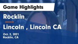 Rocklin  vs Lincoln , Lincoln CA Game Highlights - Oct. 2, 2021
