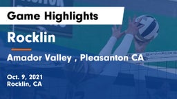 Rocklin  vs Amador Valley , Pleasanton CA Game Highlights - Oct. 9, 2021