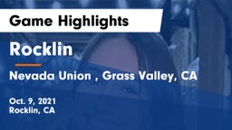 Rocklin  vs Nevada Union , Grass Valley, CA Game Highlights - Oct. 9, 2021