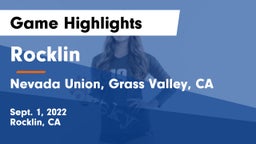 Rocklin  vs Nevada Union, Grass Valley, CA Game Highlights - Sept. 1, 2022