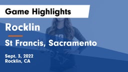 Rocklin  vs St Francis, Sacramento Game Highlights - Sept. 3, 2022
