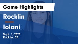Rocklin  vs Iolani Game Highlights - Sept. 1, 2023