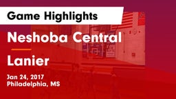 Neshoba Central  vs Lanier  Game Highlights - Jan 24, 2017