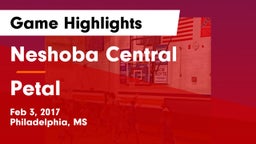 Neshoba Central  vs Petal  Game Highlights - Feb 3, 2017
