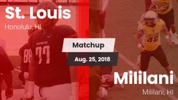 Matchup: St. Louis High vs. Mililani  2018