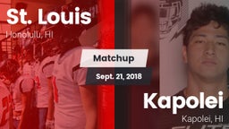 Matchup: St. Louis High vs. Kapolei  2018