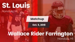 Matchup: St. Louis High vs. Wallace Rider Farrington 2018