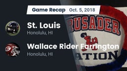 Recap: St. Louis  vs. Wallace Rider Farrington 2018