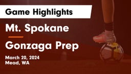 Mt. Spokane vs Gonzaga Prep  Game Highlights - March 20, 2024