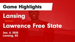 Lansing  vs Lawrence Free State  Game Highlights - Jan. 4, 2020