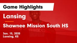 Lansing  vs Shawnee Mission South HS Game Highlights - Jan. 15, 2020