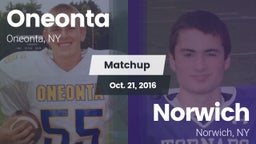 Matchup: Oneonta  vs. Norwich  2016