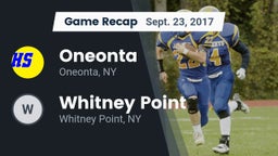 Recap: Oneonta  vs. Whitney Point  2017