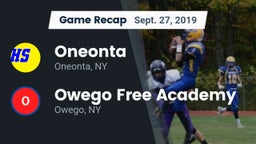 Recap: Oneonta  vs. Owego Free Academy  2019