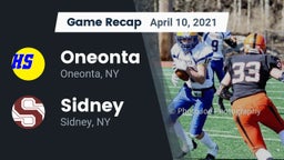 Recap: Oneonta  vs. Sidney  2021