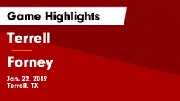 Terrell  vs Forney Game Highlights - Jan. 22, 2019
