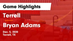 Terrell  vs Bryan Adams  Game Highlights - Dec. 5, 2020