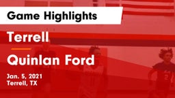 Terrell  vs Quinlan Ford  Game Highlights - Jan. 5, 2021